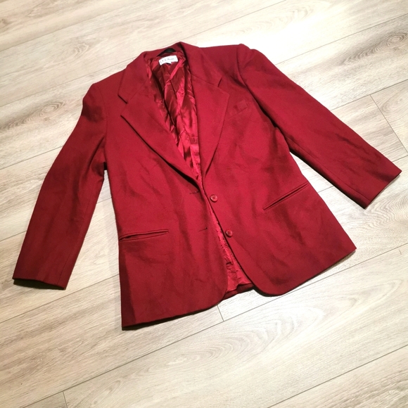 Vintage L.L. Bean Wool Cashmere Ladies Blazer - Picture 1 of 4